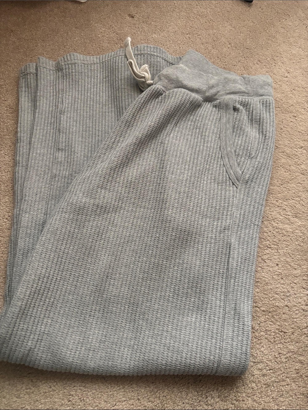 Aerie wide leg waffle lounge pants
